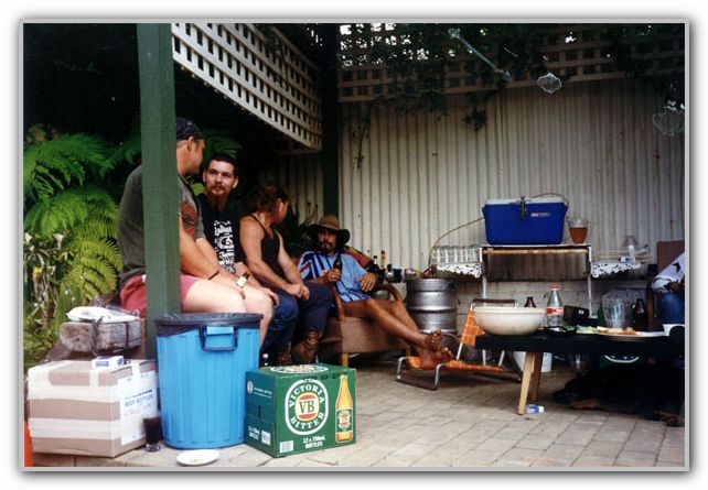 FJ & friends at the great canoe trip after party Oct 1995 1